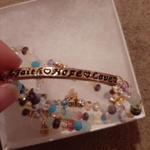 Beaded bracelet trio